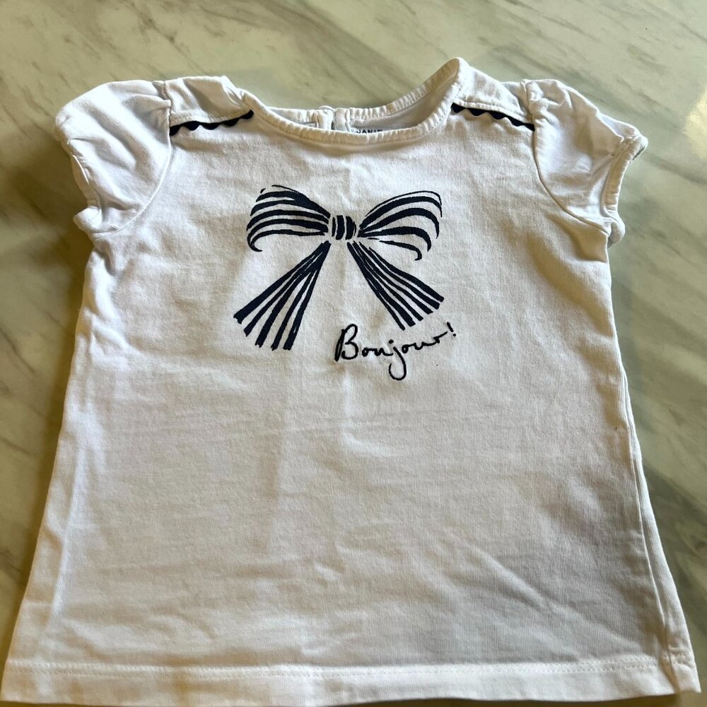 Bonjour! - Adorable Baby T Shirt by Janie and Jack - Size 2T